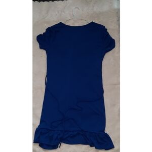 Navy Blue Ruffel Dress